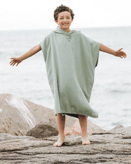 Terra Hooded Poncho Youth - Sage