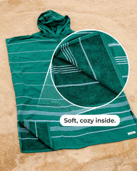 Border Classic Stripe Poncho - Grey