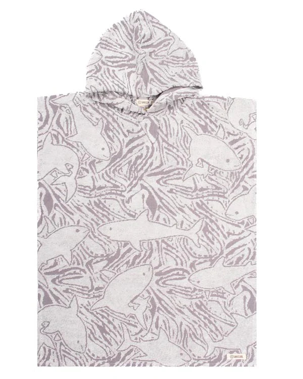 Sharks Hooded Poncho Youth