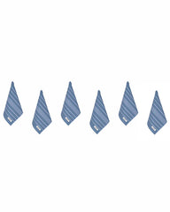 Classic Bath Washcloth Bundle- 6 Pack - Slate Blue